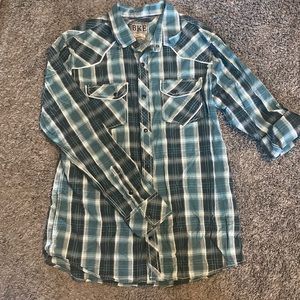 Mens BKE Athletic fit button up shirt.